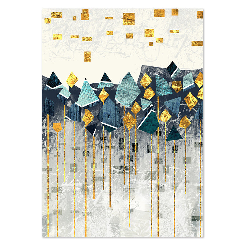 Nordic Geometric Mountain Canvas Set