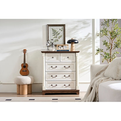 Farmhouse Style 5 Drawer Dresser