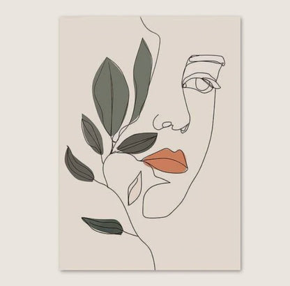 Minimalist Floral Woman