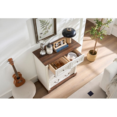 Farmhouse Style 5 Drawer Dresser