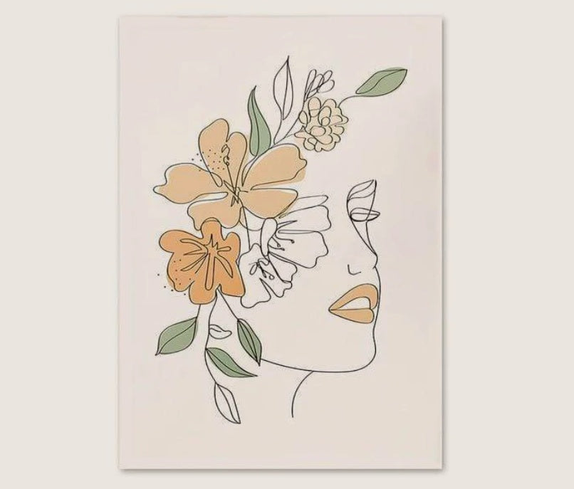 Minimalist Floral Woman