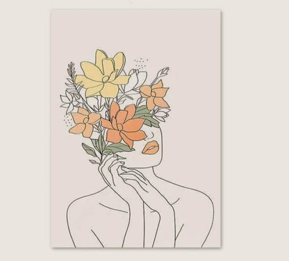 Minimalist Floral Woman