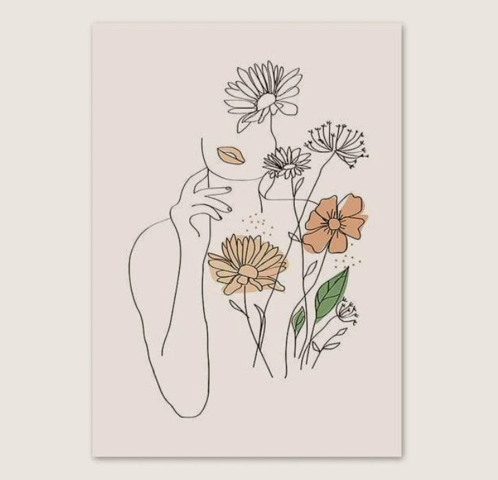 Minimalist Floral Woman